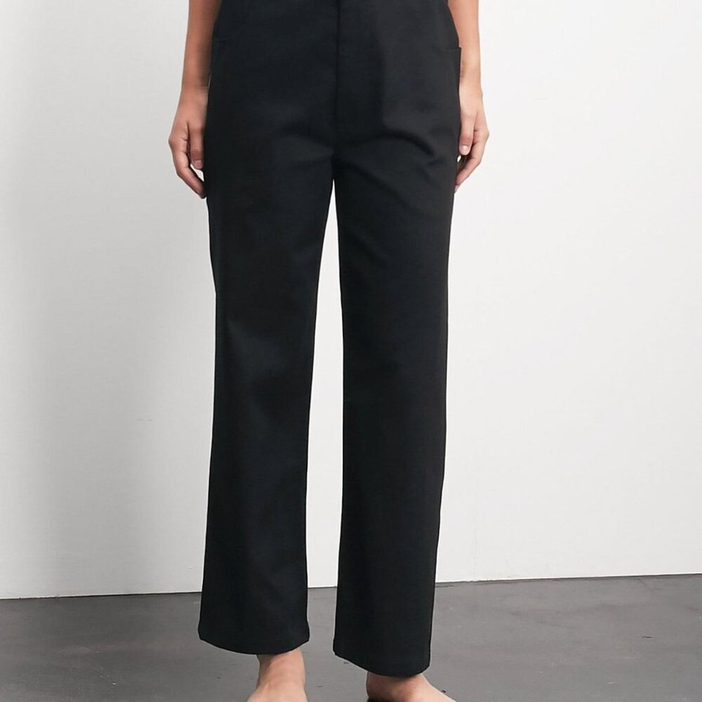 Roucha "New Pala" black denim twill pants, size B